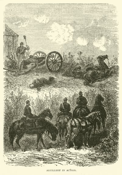 Artilleri i aktion, oktober 1870 av English School