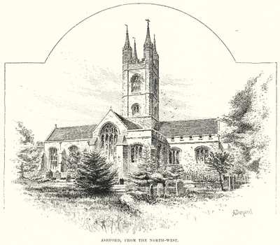 Ashford, från nordväst (gravyr) av English School