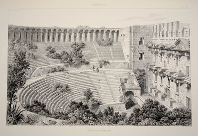 Aspendu - Interiör av teater, från The Principal Ruins of Asia Minor, pub. 1863 (litografi) av English School