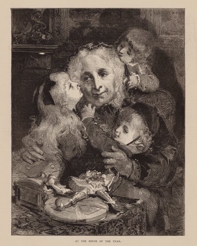 Vid årets början (gravyr) av English School