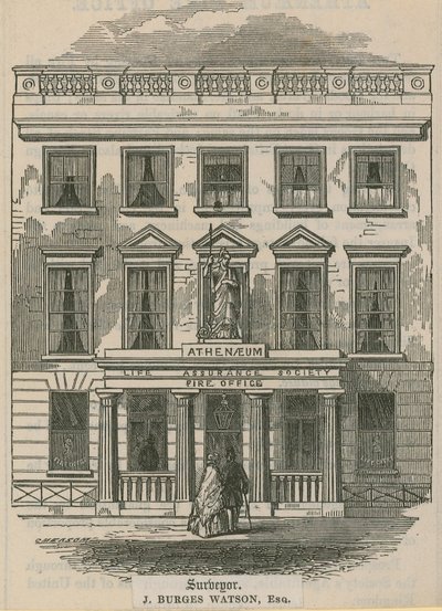 Athenaeum Life Assurance Society, Brandkontoret, London av English School
