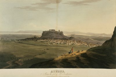 Aten, illustration från "En resa genom Albanien och andra provinser... till Konstantinopel, under åren 1809-1810" av J.C. Hobhouse av English School