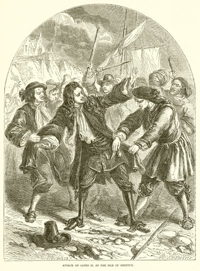 Attack mot James II. på Isle of Sheppey av English School