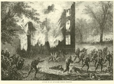 Attack på en avancerad fransk position, oktober 1870 av English School