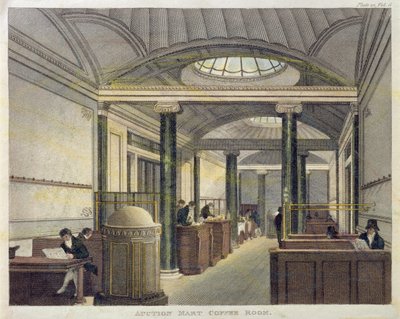 Auktion Mart Coffee Room (färggravyr) av English School