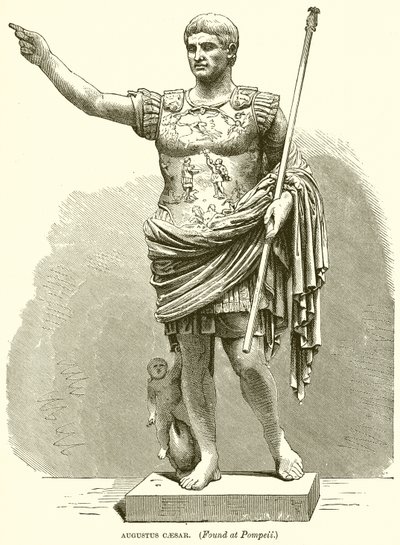 Augustus Caesar. (Finns i Pompeji) av English School