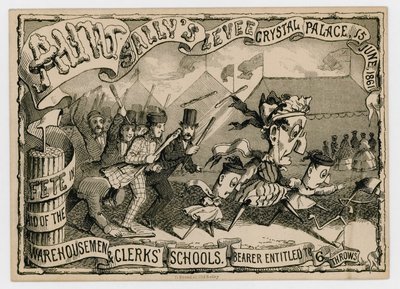 Moster Sallys Levee, Crystal Palace, 15 juni 1861 av English School