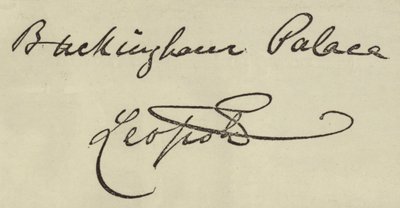 Autograf av hertigen av Albany (gravyr) av English School