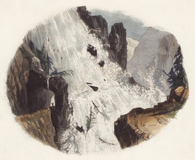 Laviner (färgad gravyr) av English School