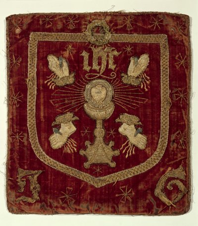 Märke av Kristi fem sår (broderad textil) av English School