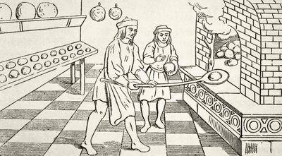 Baka bröd på 1400-talet, från 