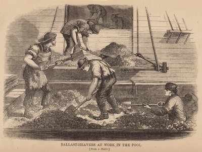 Ballast-heavers på jobbet i poolen av English School