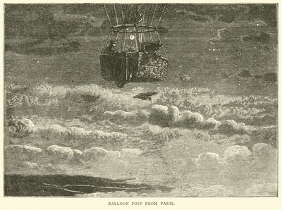 Ballongstolpe från Paris, oktober 1870 av English School