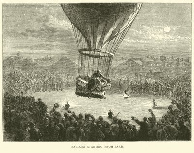 Ballong med start från Paris, september 1870 av English School