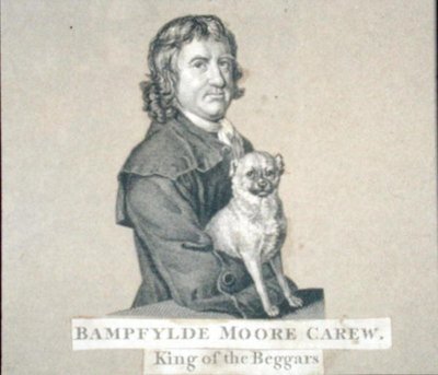Bampfylde Moore Carew (1693-c.1770) Kung av tiggarna (gravyr) av English School