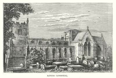 Bangor Cathedral (gravyr) av English School