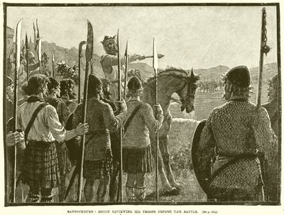 Bannockburn: Bruce granskar sina trupper före slaget av English School