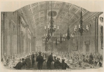Bankett i Fishmongers Hall på Lord Mayors Day av English School