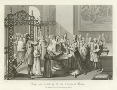Dop enligt Roms kyrka, 1700-talet av English School