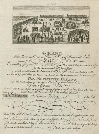 Bartholomew Fair, London: Tillkännagivande av en mässa för 1806 av English School