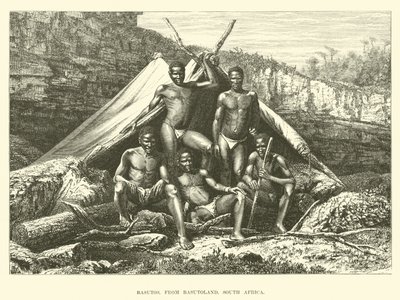 Basutos, från Basutoland, Sydafrika av English School