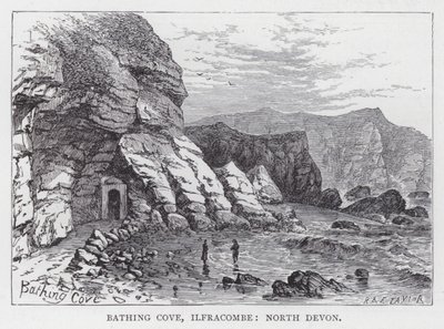 Bathing Cove, Ilfracombe, North Devon (gravyr) av English School