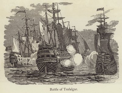 Battle Of Trafalgar (gravyr) av English School