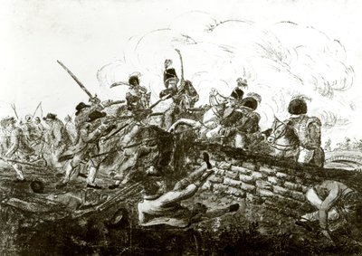 Slaget vid Bonnybridge, 1820 av English School