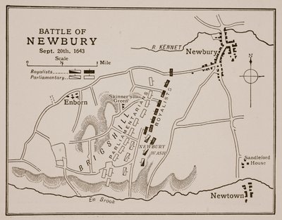 Slaget vid Newbury, 20 september 1643 av English School
