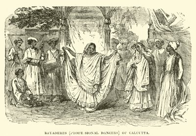 Bayaderes (Professionella dansare) från Calcutta av English School