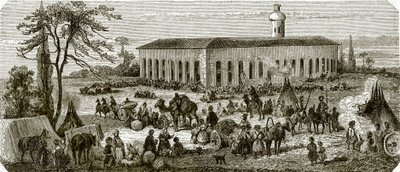 Bazaar och mässa i Nertchinsk-Ryssland i Asien av English School