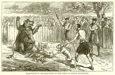 Bear-Baiting, som utövades på drottning Elizabeths tid av English School