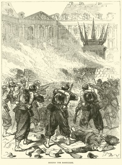 Bakom barrikaden, april 1871 av English School