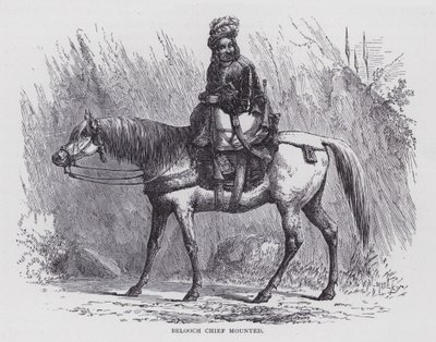 Belooch Chief Mounted (gravyr) av English School