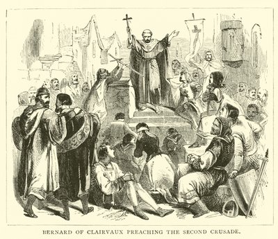 Bernard av Clairvaux predikar det andra korståget av English School