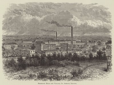 Bessbrook Mills and Village, County Armagh, Irland (gravyr) av English School