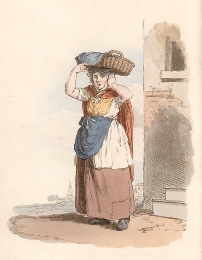 Billingsgate Fish-woman av English School