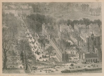 Fågelperspektiv över Buckingham och St James