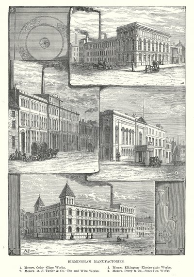 Birmingham Manufactories (gravyr) av English School