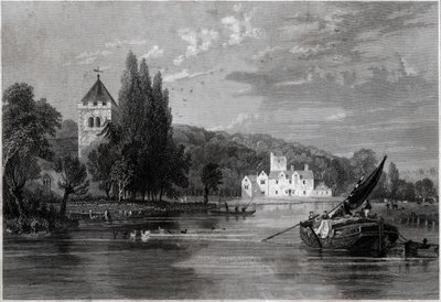 Bisham Abbey. (gravyr, ca 1850) av English School