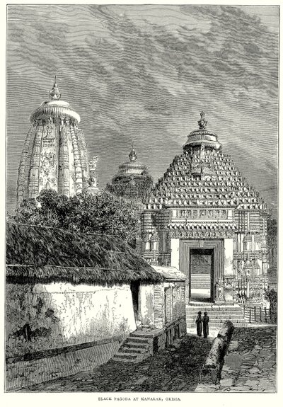 Black Pagora at Kanarak, Orissa (engraving) av English School