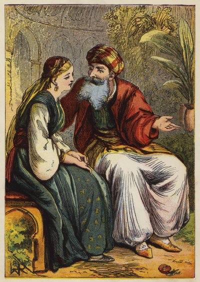 Blått skägg (färg litho) av English School