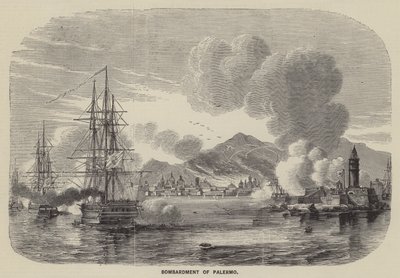 Bombardemang av Palermo (gravyr) av English School