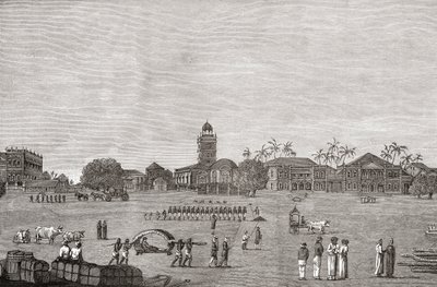 Bombay Green, södra Mumbai, Indien 1767, från "A Short History of the English People" av J. R. Green, publicerad 1893. av English School