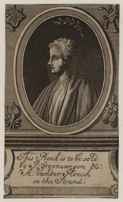 Bokhandlare, J Groenewegen och A Vander Hoeck, handelskort av English School