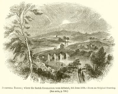 Bothwell Bridge; där Scotch Covenanters besegrades, 22 juni 1679 av English School