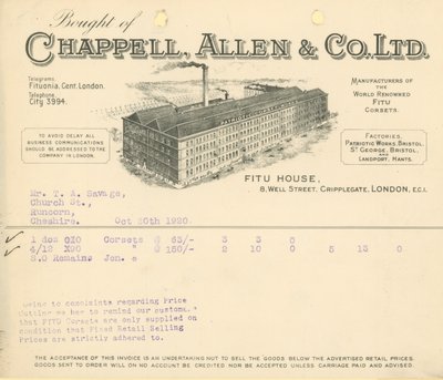 Köpt av Chappell Allen & Co Ltd av English School
