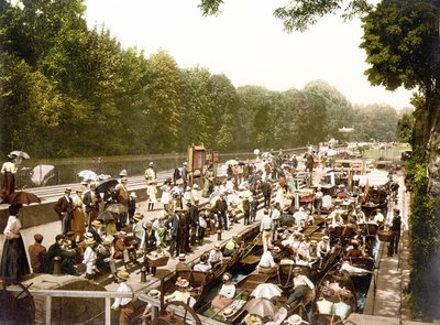 Boulters Lock (handfärgat foto) av English School