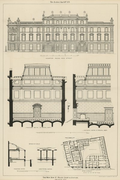 Bow Street polisdomstol och station av English School