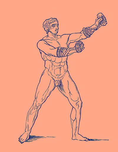Boxer, illustration för Olympia av Adolf Boetticher, 1886 (digitalt förbättrad bild) av English School